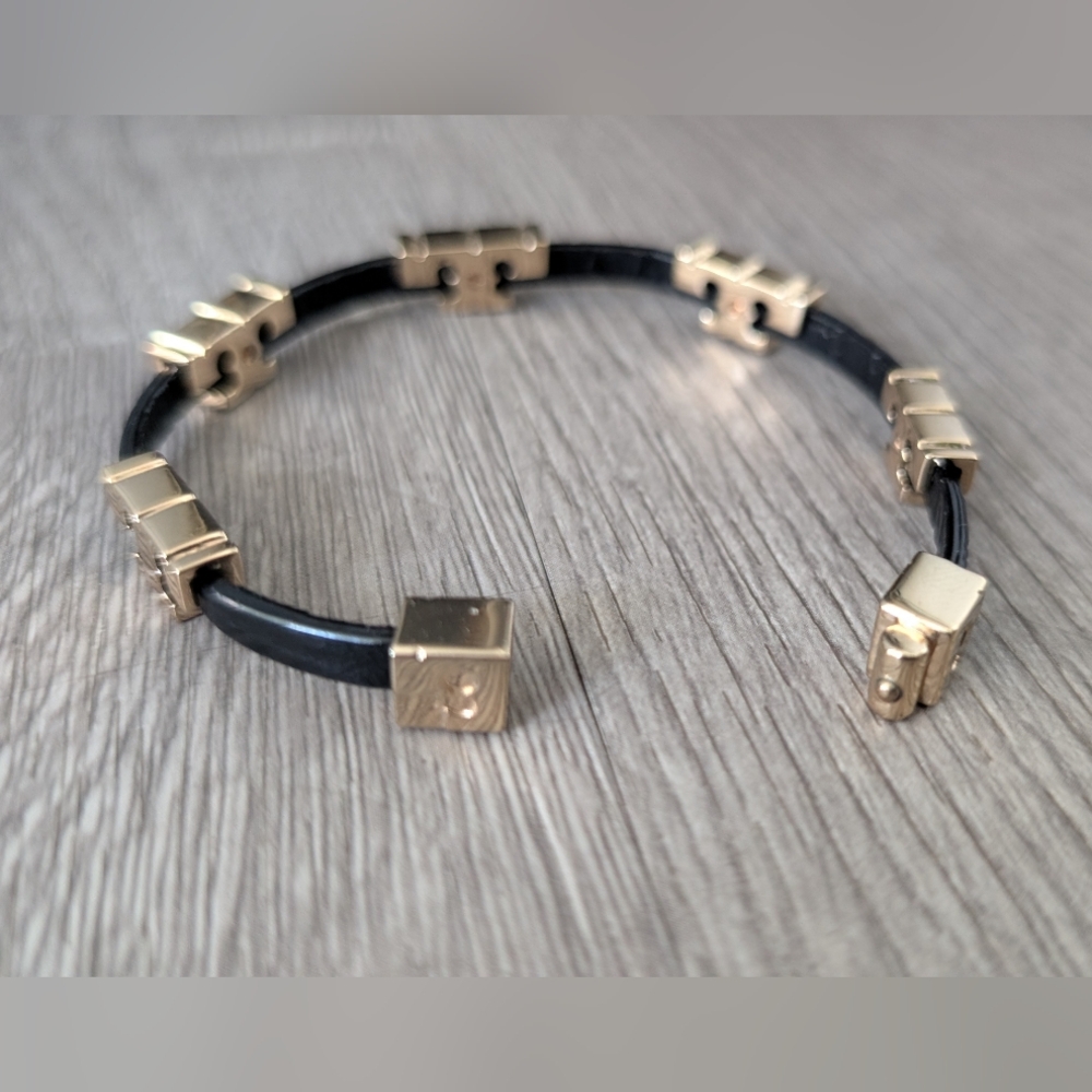 Tory Burch Black and Gold Bracelet - Picture 2 of 4